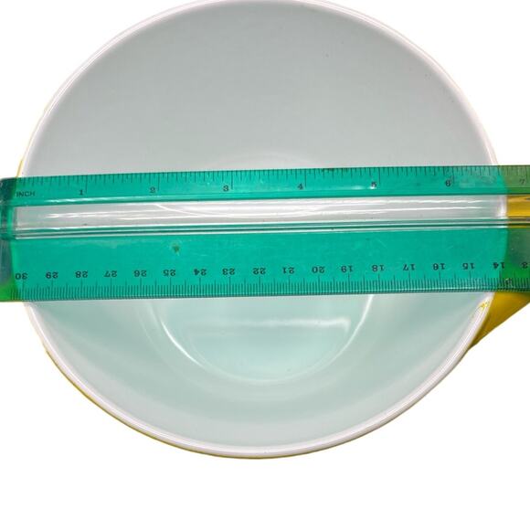 Vintage Copco Denmark D1 Yellow Enamel Cast Iron‎ Small Dutch oven lid 60's - Picture 8 of 9